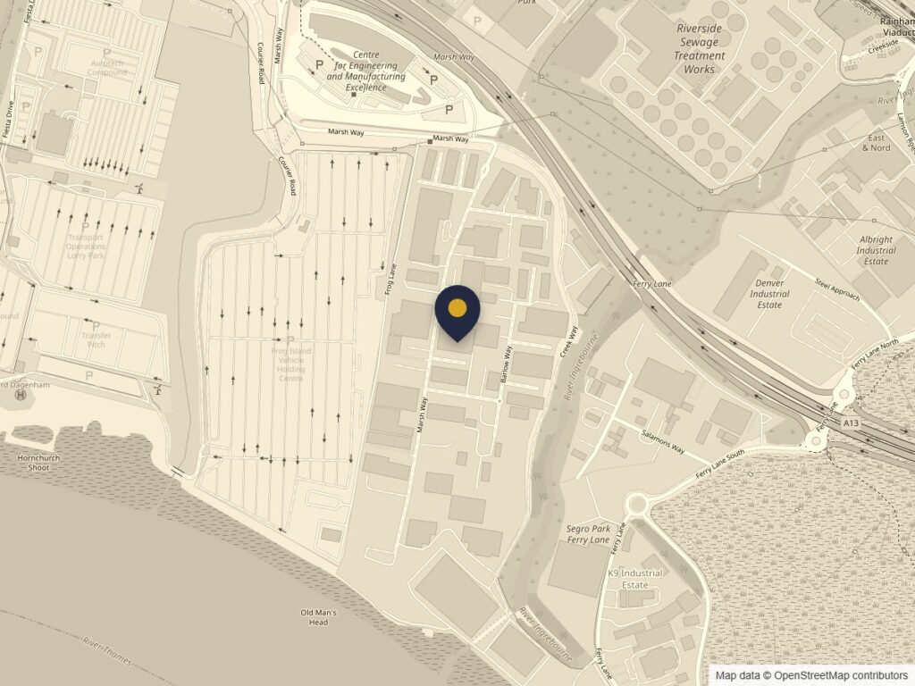 Map showing HomeDecisions Blinds & Curtains at Star Business Centre, Marsh Wy, Rainham RM13 8UP